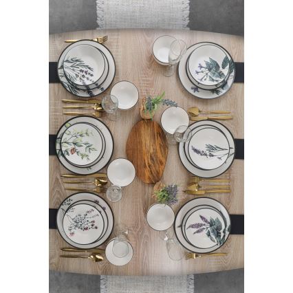 Ruokailusetti 24 kpl monivärinen/kivitavara