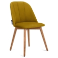 Ruokapöydän tuoli BAKERI 86x48 cm keltainen/pyökki