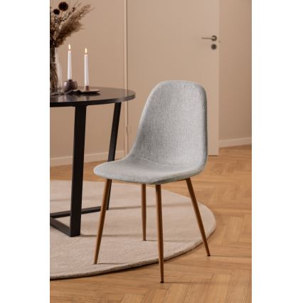 Ruokapöydän tuoli KAIA 1 kpl vaaleanharmaa/tammi