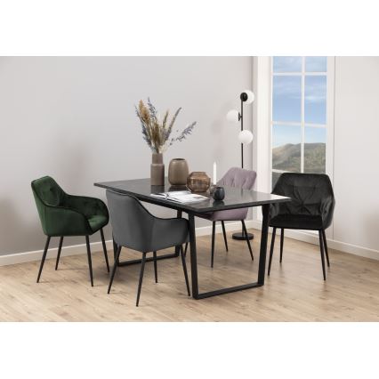 Ruokapöydän tuoli käsinojilla AYLIN 1 kpl vaaleanpunainen