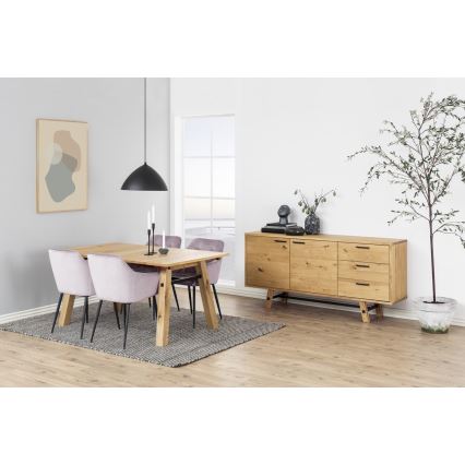 Ruokapöydän tuoli käsinojilla AYLIN 1 kpl vaaleanpunainen