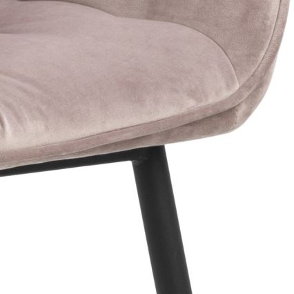 Ruokapöydän tuoli käsinojilla AYLIN 1 kpl vaaleanpunainen