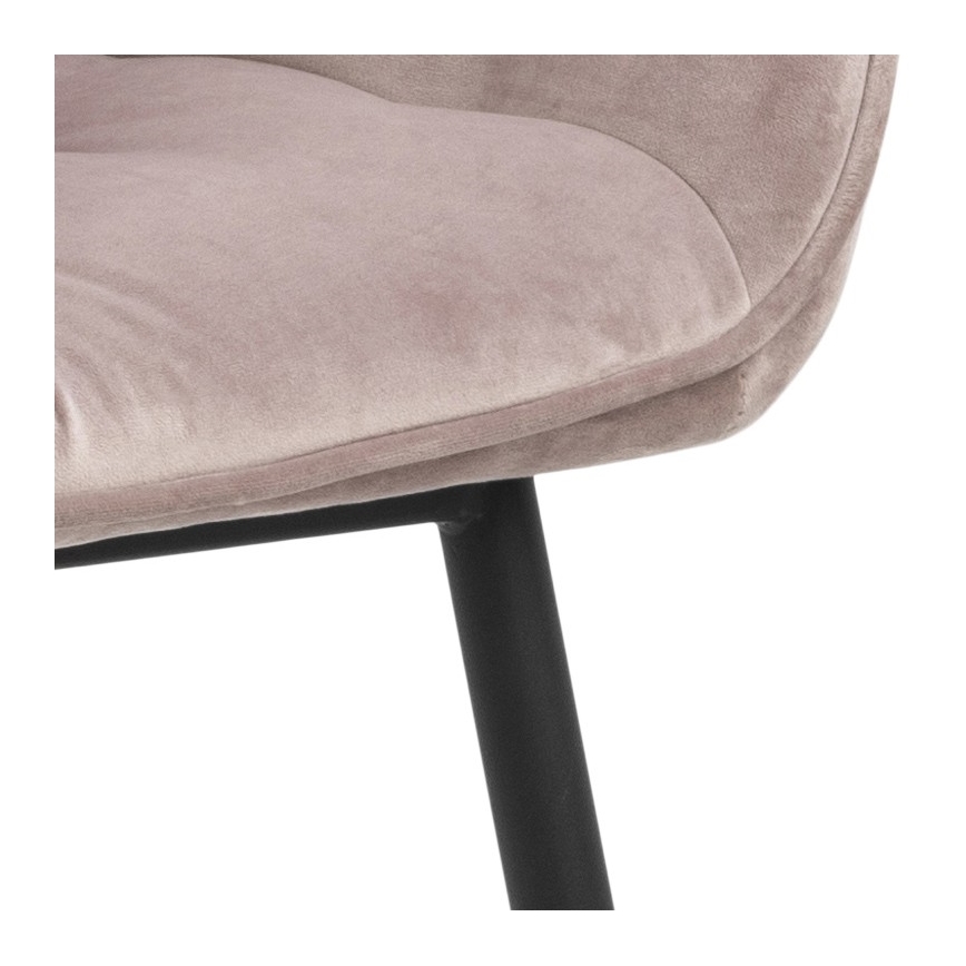Ruokapöydän tuoli käsinojilla AYLIN 1 kpl vaaleanpunainen