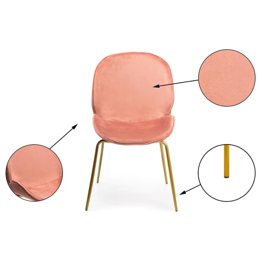 Ruokapöydän tuoli LORI 82,5x49 cm pinkki