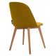 Ruokapöydän tuoli RIFO 86x48 cm keltainen/pyökki