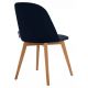 Ruokapöydän tuoli RIFO 86x48 cm tummansininen/pyökki