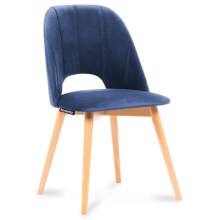 Ruokapöydän tuoli TINO 86x48 cm tummansininen/pyökki