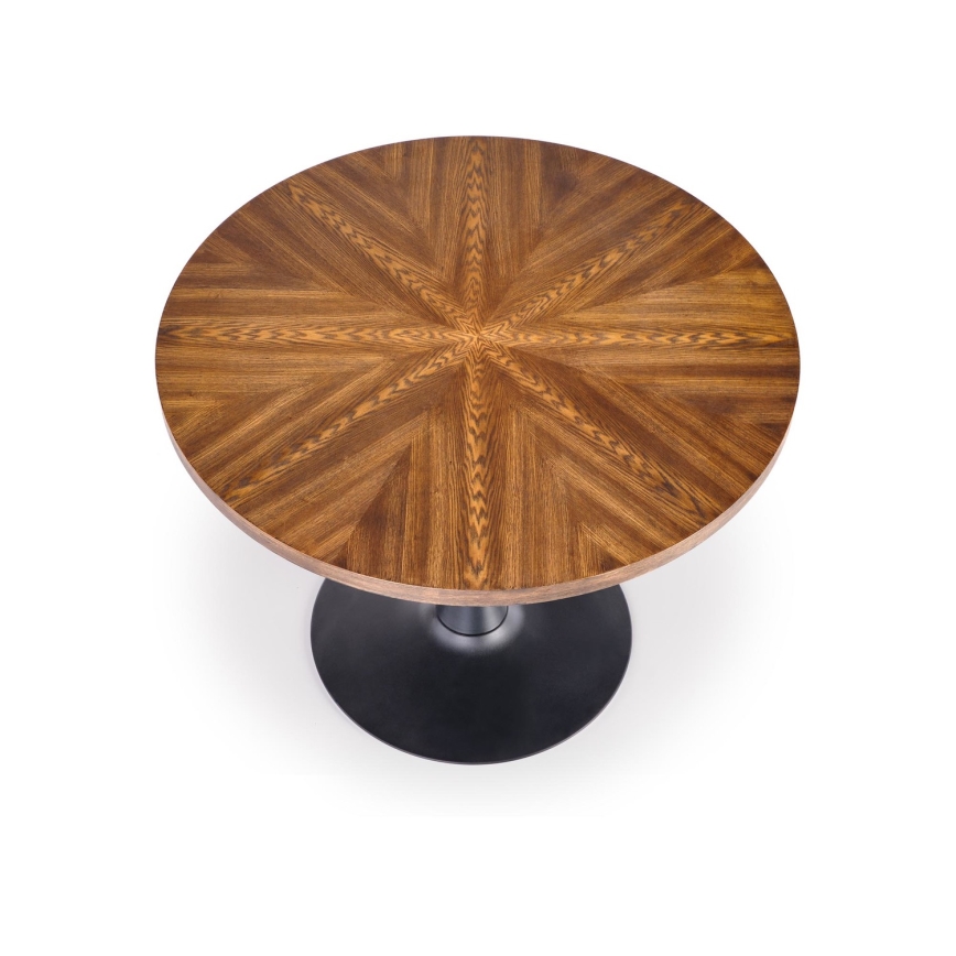 Ruokapöytä CARMELO 75x100 cm musta/ruskea