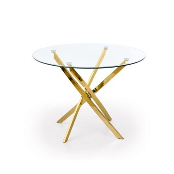 Ruokapöytä ESTEN läpinäkyvä/kultainen