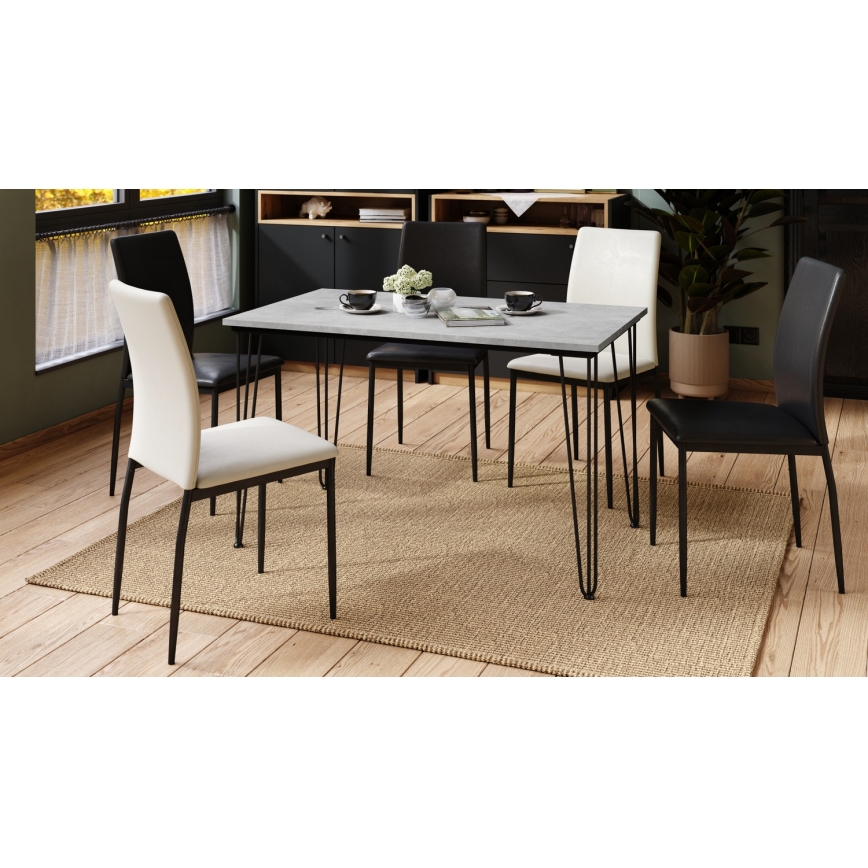 Ruokapöytä HALIJA harmaa betoni