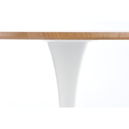 Ruokapöytä LUGI Ø 80 cm, ruskea/valkoinen