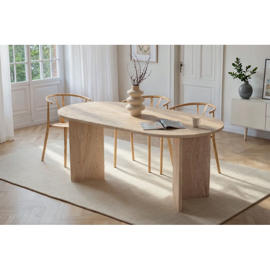 Ruokapöytä NEL 180x90 cm beige