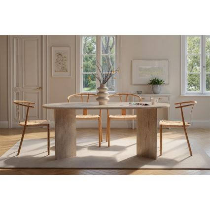 Ruokapöytä NEL 180x90 cm beige