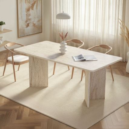 Ruokapöytä NEL 180x90 cm beigenvärinen