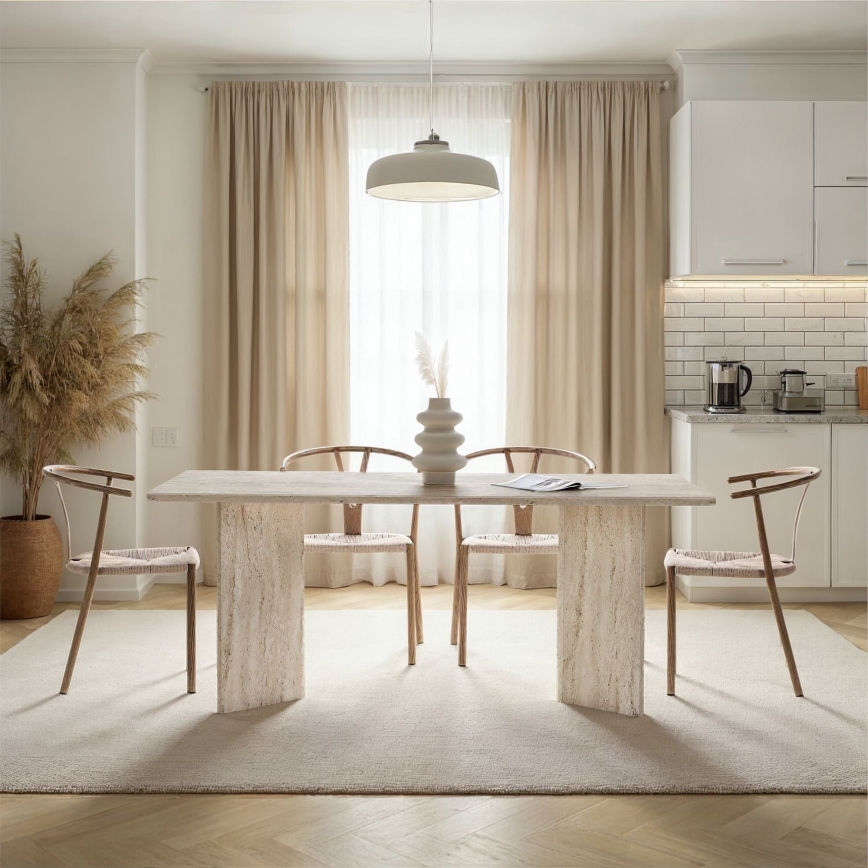 Ruokapöytä NEL 180x90 cm beigenvärinen