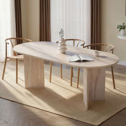 Ruokapöytä NEL 200x90 cm beige