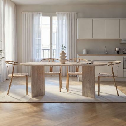 Ruokapöytä NEL 200x90 cm beige