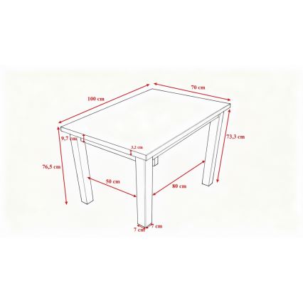 Ruokapöytä NOAH tammi