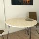Ruokapöytä SANDALF 75x90 cm beige/musta
