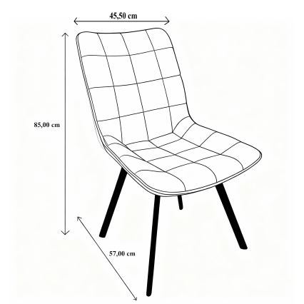 Ruokatuoli ADINA keltainen
