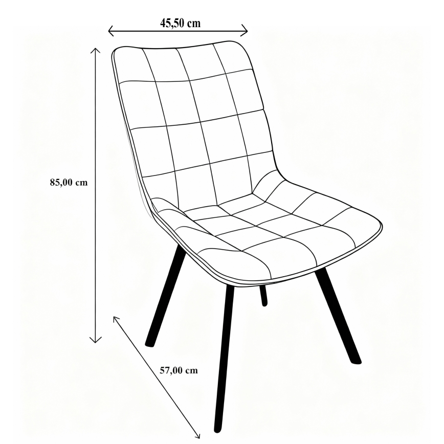 Ruokatuoli ADINA keltainen