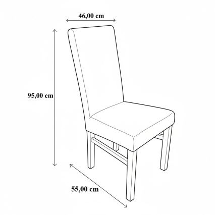 Ruokatuoli ALISON musta/tammi