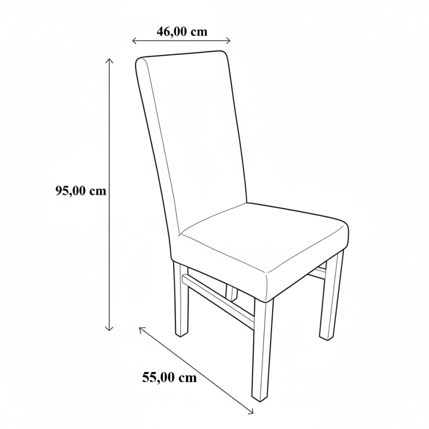Ruokatuoli ALISON musta/tammi
