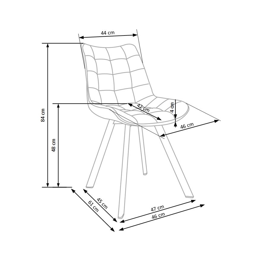 Ruokatuoli COMORO, 1 kpl, vaaleanpunainen