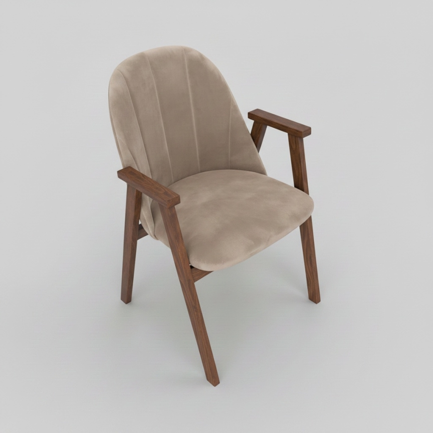 Ruokatuoli GARDA pähkinä/beige