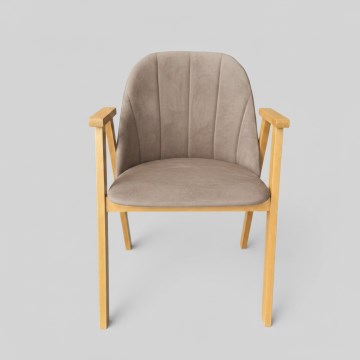 Ruokatuoli GARDA tammi/beige