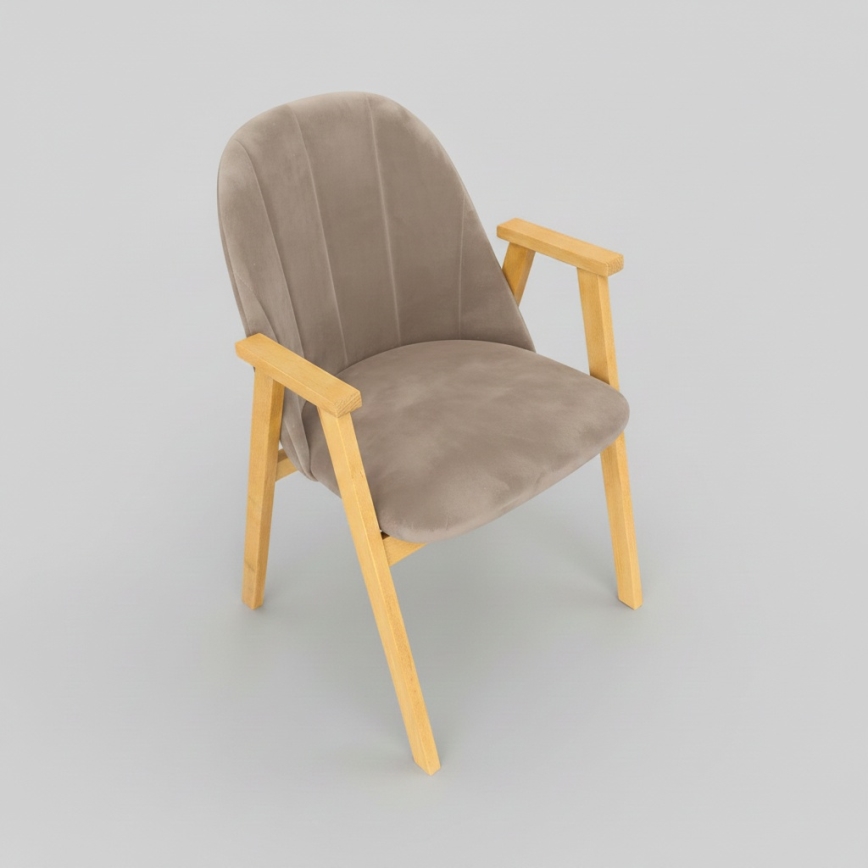 Ruokatuoli GARDA tammi/beige