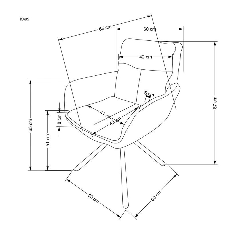 Ruokatuoli HALSA 1 kpl beige