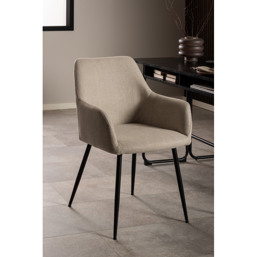 Ruokatuoli käsinojilla TANYA 1 kpl beige