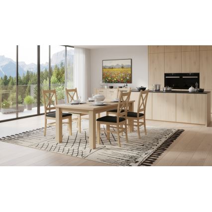 Ruokatuoli NATE sonoma-tammi/musta