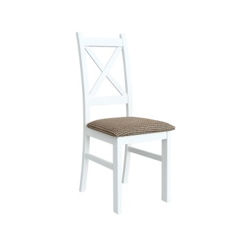 Ruokatuoli NATE valkoinen/ruskea