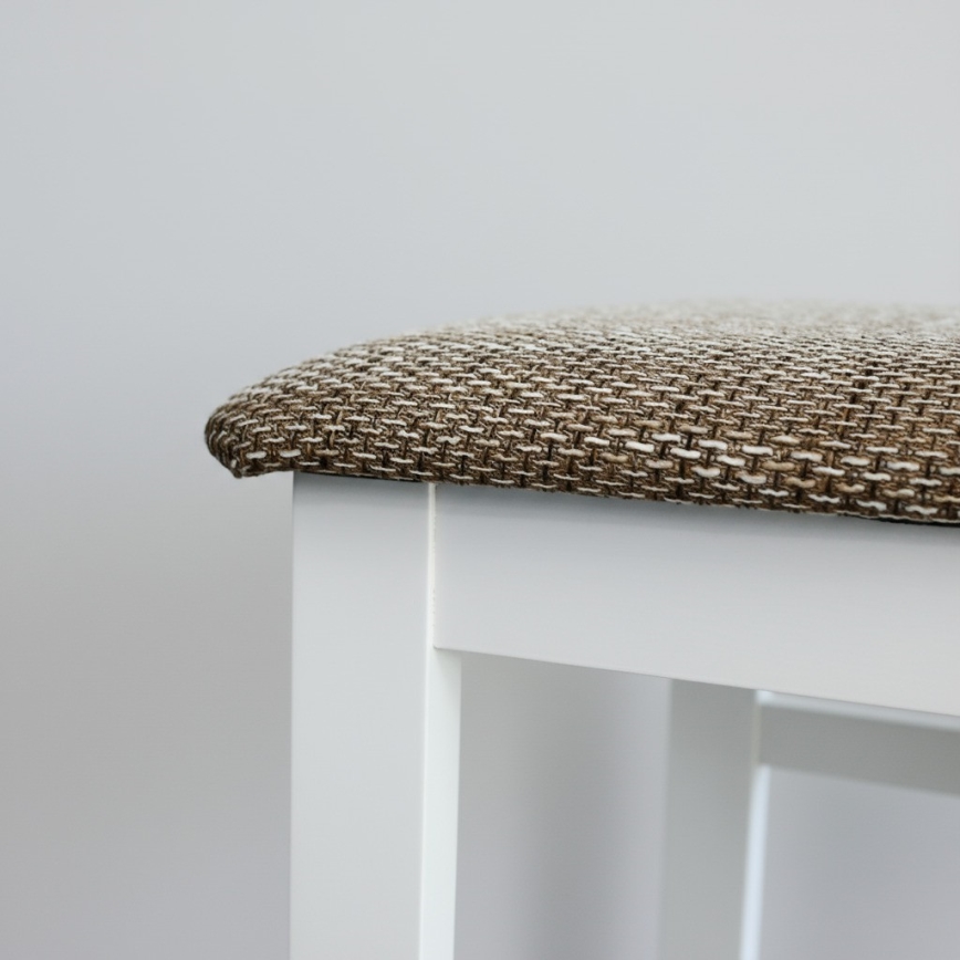 Ruokatuoli NATE valkoinen/ruskea