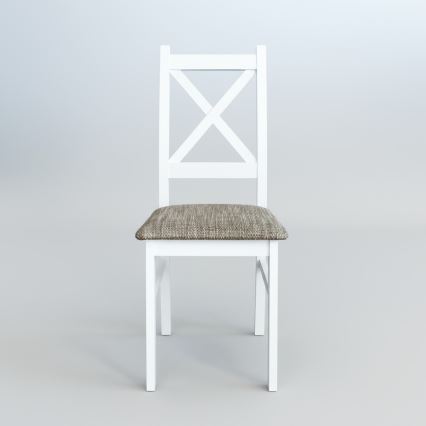 Ruokatuoli NATE valkoinen/ruskea