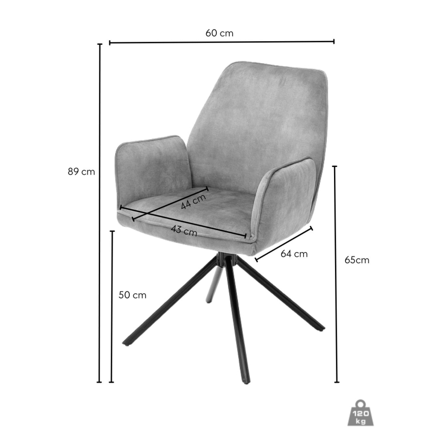 Ruokatuoli NEXORO 1 kpl antrasiitti