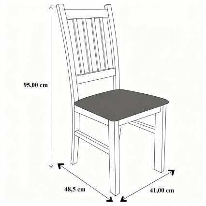 Ruokatuoli SIMON tammi/tummanharmaa
