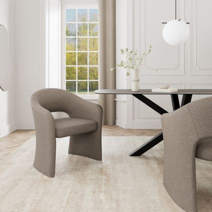 TORI ruokatuoli käsinojilla, taupe