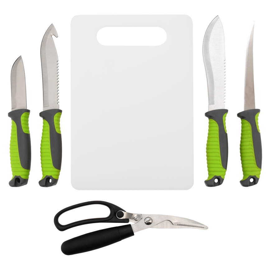 Ruostumattomasta teräksestä valmistetut grillausvälineet kotelolla 6 kpl