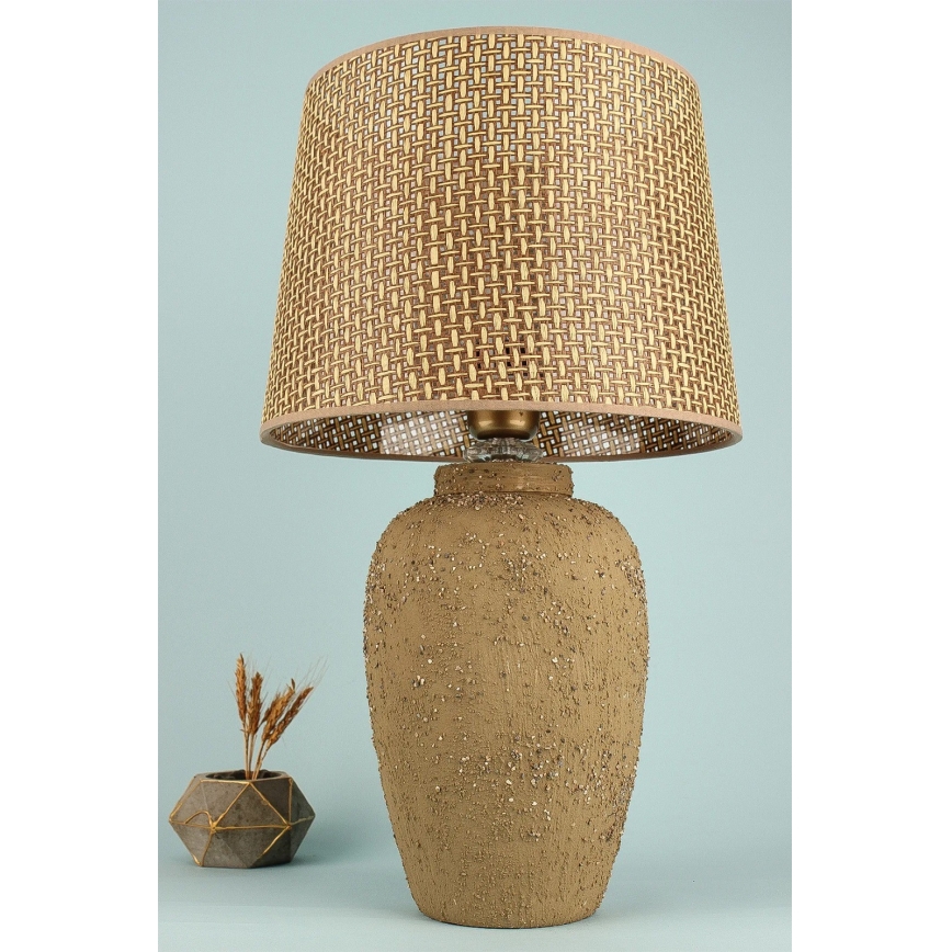 Ruskea pöytävalaisin RAMZES 1xE27/40W/230V