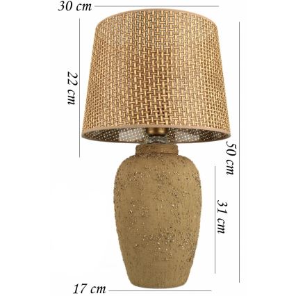 Ruskea pöytävalaisin RAMZES 1xE27/40W/230V