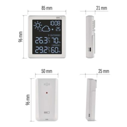 Sääasema 5V 2xAAA + 2xAAA musta