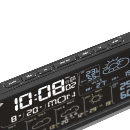 Sääasema LCD-näytöllä GoSmart 230V/3xAAA + 2×AAA Wi-Fi Tuya musta