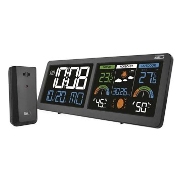Sääasema värillisellä LCD-näytöllä ja herätyskellolla 5V 3xAAA + 2xAA musta