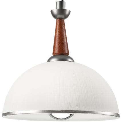 Riippuvalaisin CHIARA 1xE27/60W/230V hopea/ruskea/pyökki