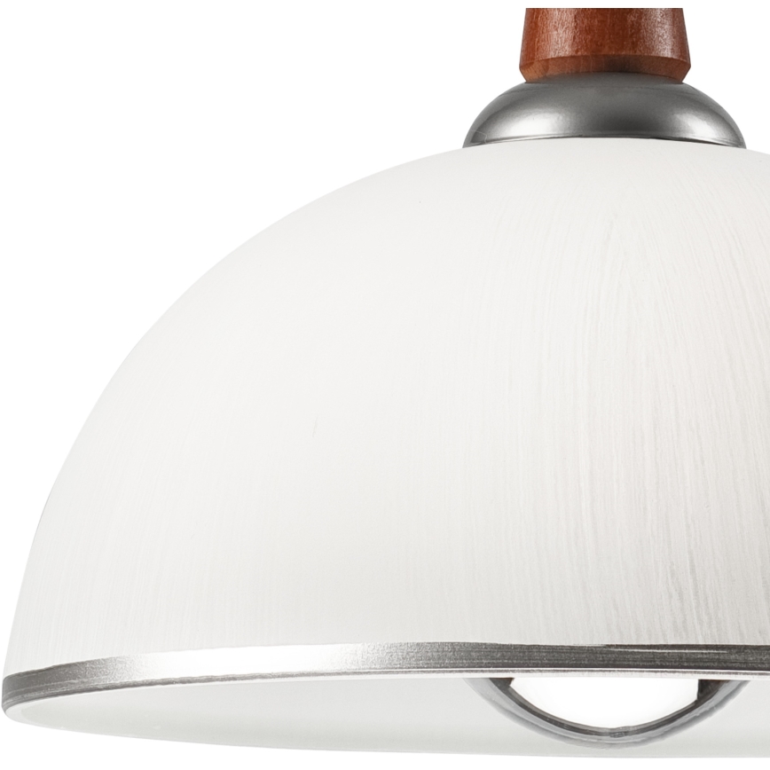 Riippuvalaisin CHIARA 1xE27/60W/230V hopea/ruskea/pyökki