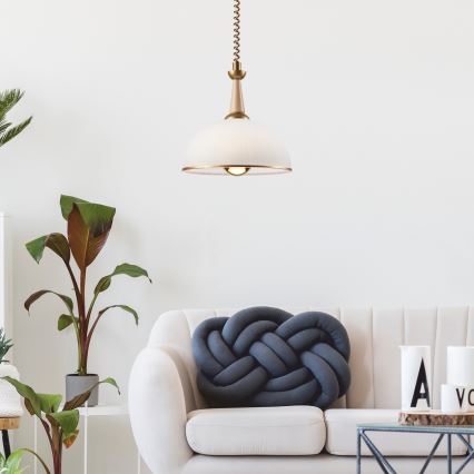 Säilytettävä kattovalaisin CHIARA 1xE27/60W/230V beige/pyökki