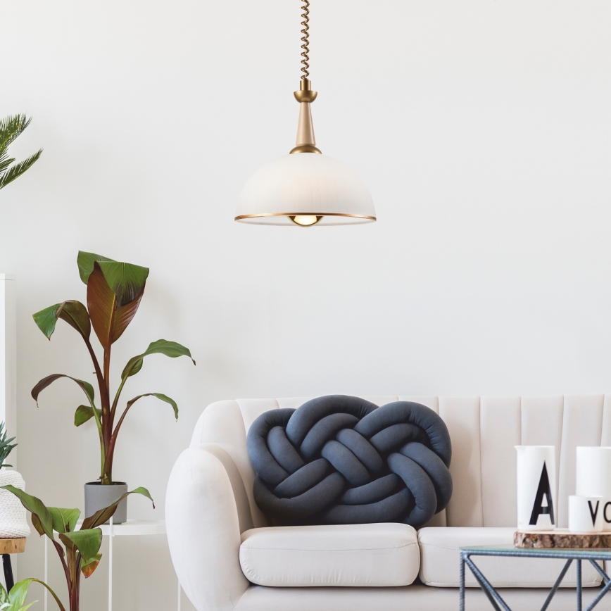 Säilytettävä kattovalaisin CHIARA 1xE27/60W/230V beige/pyökki